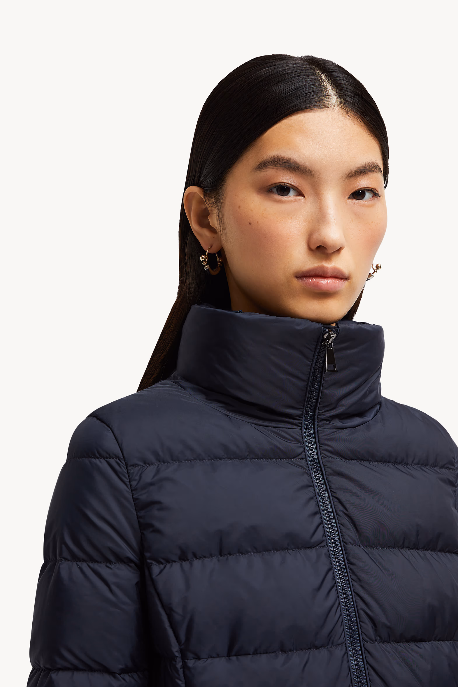 Doudoune longue à capuche Gie Femmes Bleu Nuit Moncler 7